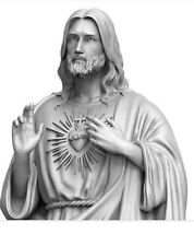 Jesus Christ Sacred Heart ❤️ Statue in White PLA picture