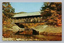 Postcard Sunday River Bridge Newry Maine ME River Country Autumn Scenic View 159 picture