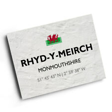 A3 PRINT - Rhyd-y-meirch, Monmouthshire, Wales - Lat/Long SO3107 picture