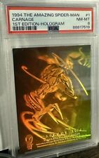 1994 The Amazing Spider-Man Carnage 1st Edition-Hologram #1 Red Gold PSA 8 NM-MT picture