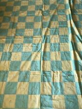 Antique  Handmade Quilt large 77 X 83 inches Hand Tied picture