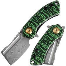 Kansept Mini Korvid Folding Knife Jade G10/Watermelon Handle Damascus K3030A12 picture