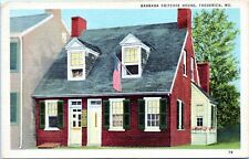Frederick Maryland Postcard 1930s Barbara Fritchie House Linen Unused NV picture