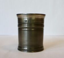 John Somers Pewter Cup JS X MG Vintage 4 Ounce Fine Quality Hand Made Beaker picture
