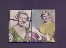 2 Belgian Chewing Gum Co Film Star Trade Card Doris Day 1950's damaged backs ZB picture