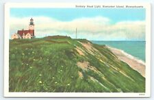 Postcard Sankaty Head Light Nantucket Island Massachusetts Lighthouse picture