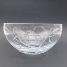 Lenox True Love Large Crystal Etched Heart Ribbon Motif Bowl Wedding gift 8in picture