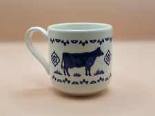 Vintage Churchill English Blue And White Cow Mug picture