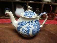Vintage Sadler China Blue Willow Teapot Tea Pot Made In England picture