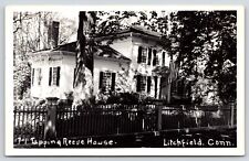 Litchfield Connecticut~Closeup: Colonial Reeve House~1954 RPPC Postcard picture
