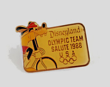 DISNEYLAND OLYMPIC TEAM SALUTE 1988 - CYCLING GOOFY HTF PIN-FREE SHIPPING picture