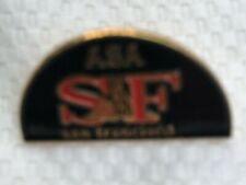 ASA USA Softball Pin SF San Francisco Gold Tone Enamel Collectible picture