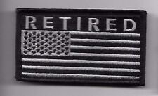 RETIRED BLACK FLAG 2 X 3  EMBROIDERED PATCH WITH HOOK LOOP  picture