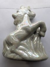 Vintage 5” Ceramic Unicorn Mother of Pearl Porcelain Figurine picture
