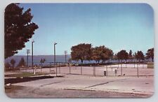 Municipal tennis and shuffleboard courts Michigan Postcard 1979 picture