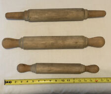 Lot Of 3 Vintage Primative Handmade Wood Rolling Pins picture
