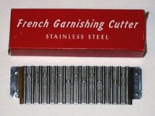 Vintage 1950s FRENCH GARNISHING CUTTER Stainless Steel Crinkle Cutter in Box picture