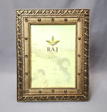 Vintage RAJ Ornate Laurels Antiqued Gold Resin 5x7 Photo Picture Frame Standing picture