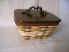 Longaberger 2011 Golden Fields Small Flare Basket Combo With Lid picture