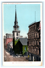 Postcard MA Boston Massachusetts Old South Church Street View Steeple c1909 picture
