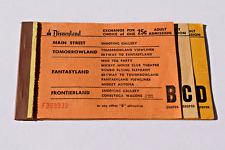 Vintage Disney ~1958 Disneyland Jumbo Book Partially Used; B,C,D RARE picture