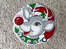 Vintage Rudoph Red Nose Reindeer Vinyl Placemat picture