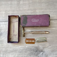 Vintage Christy Safety Razor Original Box With Instruction Manual and Old Blade picture