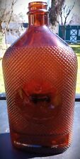Vintage CONTINENTAL DISTILLING CORP. Embossed Amber PINT Whiskey Bottle picture