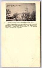 West Barnstable Massachusetts~Cape Cod~Congregational Church~1898 Postcard picture