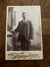 Vintage Cabinet Card Handsome Mustache Man Amesburg Massachusetts picture
