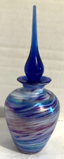 Golden crown E&R perfume bottle blue swirl picture