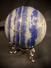Lapis Lazuli Sphere With Metal Stand 2.75 Inches Mild UV Reactivity picture