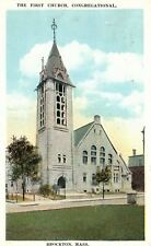 Vintage Postcard 1924 First Church Congregational Brockton Massachusetts MA picture