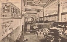 Warren PA National Bank Vice President's Room Public Lobby  Postcard LP09 picture