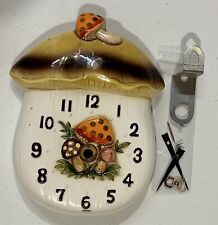 Vintage 1970’s Merry Mushroom Ceramic Clock Sears,Roebuck & Co - Quartz Japan picture