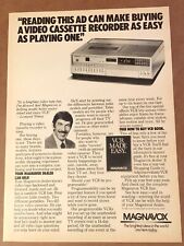 1981 Magnavox Leonard Nimoy Programmable VCR vintage print ad advertisement picture