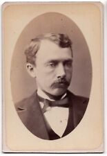 ANTIQUE CDV CIRCA 1870s HANDSOME MAN IN SUIT WITH MUSTACHE ALBUM PRINT UNMARKED picture