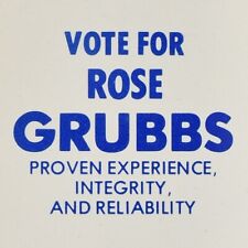 1970s Vote Rose Grubbs Proven Experience Integrity Reliability Ohio Matchbook picture