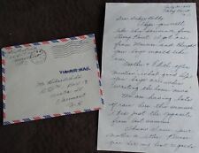 Women Sargent 1945 letter Cherry Point NC to Claremont NH U.S. NAVY Postmark  picture