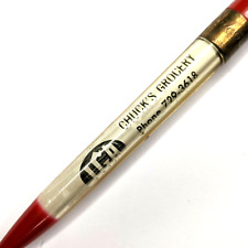 c1960s Sanborn, Iowa Chuck's IGA Grocery Advertising Pen US Pencil Co IA Vtg G35 picture