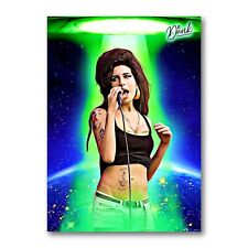 Amy Winehouse Earth's Brightest Sketch Card Limited 13/20 Dr. Dunk Signed picture