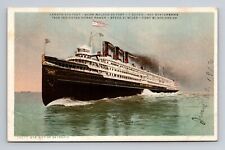 c1910s Phostint Postcard City of Detroit III Floating Hotel Ship picture