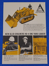 1966 ALLIS-CHALMERS HD-4 ONE YARD LOADER ORIGINAL COLOR PRINT AD SHIPS FREE picture