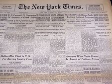 1947 MAY 6 NEW YORK TIMES - MARSHALL PLEA TO HOUSE FAILS - NT 3418 picture