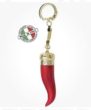Italian Cornicello Italian Horn Metal Keychain Car Hanging 4.5in picture