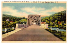 Postcard BRIDGE SCENE Between Eldred & Highland Lake New York NY 6/7 AQ6715 picture