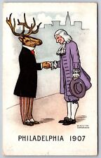 Philadelphia Pennsylvania~William Penn?  Shaking Elk's Hand 1907~BPOE Convention picture
