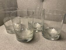 Set of 4 FBI Whiskey Glasses w/ Etched Seal Rocks Cocktail DOJ Government picture