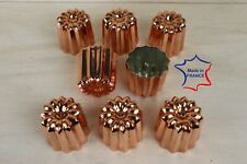 8 Large 2.1 inches Copper canele moulds canneles molds canelés made in France picture