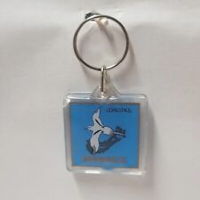 Vintage 80s Keychain Bermuda Longtail Seabird 2 Sided Key Chain Ring Fob 1980s picture